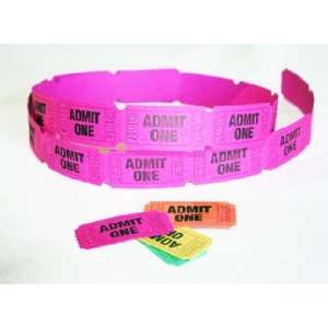 Admit One Tickets Pink (Roll of 25)