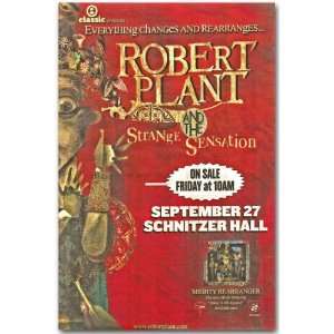  Robert Plant Poster   Concert Flyer   Mighty Rearranger 