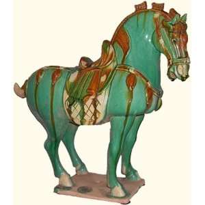  14 inch high celadon horse