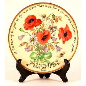 Davenport August plate by Edith Holden   Inspired by The Country Diary 