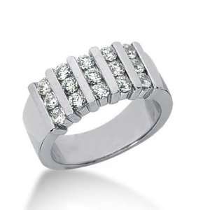 950 Platinum Diamond Anniversary Wedding Ring 15 Round 