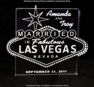 Las Vegas Sign Wedding Cake Topper  Personalized Free  