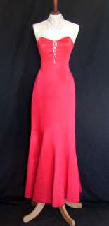 NWT Jessica McClintock Red Satin Mermaid Dress Size 7  