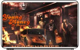 Rap Hip Hop Young Money Drake Lil Wayne Laptop Netbook Skin Cover 
