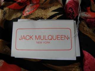 NWT JACK MULQUEEN New York SILK Dress 12/14 floral Print  