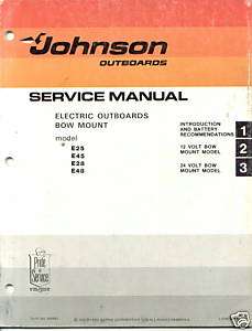 1977 Johnson E25 E45 E28 E48 Outboard Service Manual  