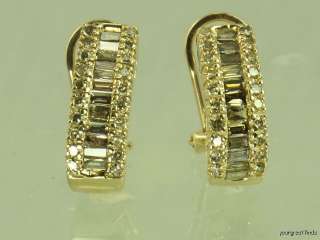 PREVIOUSLY OWNED 10K YELLOW GOLD & DIAMOND PIERCED CLIP BACK EARRINGS 