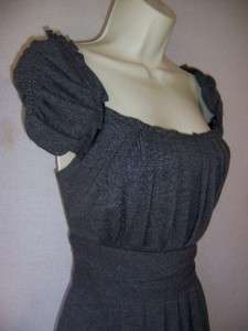   CHIN MAGGY BOUTIQUE Gray Grey Cap Sleeve Lined Ponte Knit Dress 10 NWT