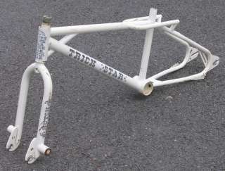 Old School BMX Hutch Trick Star Freestyle Frame and Fork   White 