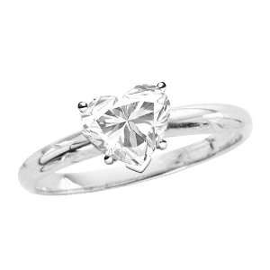   Solitaire Engagement Ring (White Gold) (Size 7.5) Katarina Jewelry