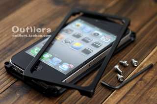 Design Luxury Aluminum Bumper Hard Back Cover Case For Apple iPhone 4 