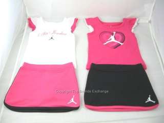 Girls Infant Baby Nike Air Jordan Outfit Tank Top Shirt Skirt Pink 12 