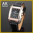 AK Homme Rose Golden Mens Ladies Fashion Wrist Watch