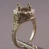 Silver Antique Style Filigree Ring Mountings  