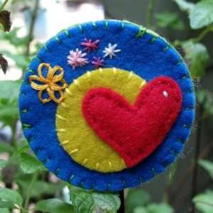 Hand Sewn and Embroidered Hair Clip