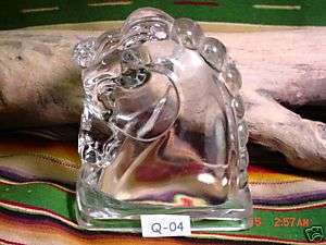 Antique Crystal Glass Horse Head in Excellent Condiiton  