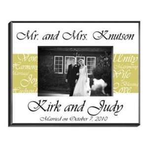  Mr and Mrs Wedding Frame in Mustard and Personalized