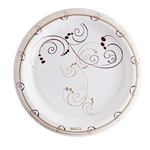 Solo MP9 J8001 8 1/2 Medium Weight Paper Plate with Design 500 / CS
