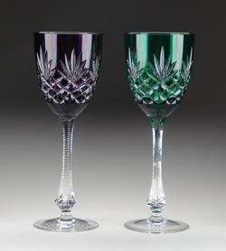 Odessa Pattern Faberge 8 3/8 Hock Wine Glasses  