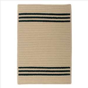 Ventura Varsity Stripe Taupe / Black Braided Rug Size Octagon 10 