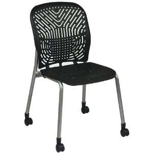   Seat and Back Visitor Chair in Raven and Platinum