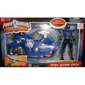  Power Rangers Ninja Storm Navy Thunder Glider Cycle Toys 