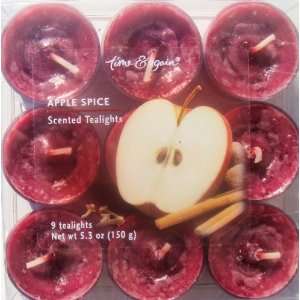  Highly Scented Tealight Candles   9 Pack   Apple Spice 