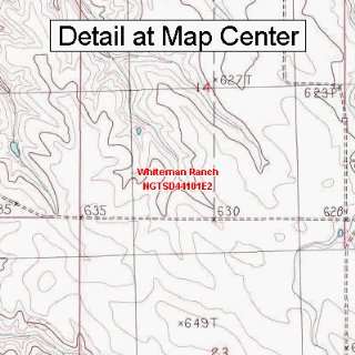 USGS Topographic Quadrangle Map   Whiteman Ranch, South Dakota (Folded 