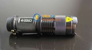   To Flood Zoomable Adjustable Focus CREE Q5 LED Flashlight Torch Silver