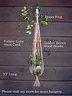 Macrame Plant Hanger Pottery Cord 33 Long Old fashioned Golden Brown 