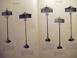   Co Carved Gilded Lamp Lighting Catalog 1923 Mica Shades Table Floor