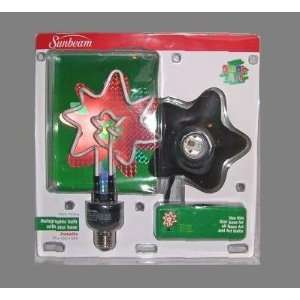 Poinsettia Neon Art Holographic Bulb with Star Base by 