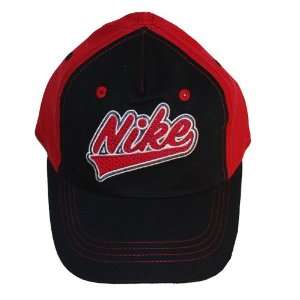 Nike Mesh Logo Baseball Cap in Black/Red Size 4 7  Sports 