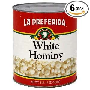 La Preferida Hominy #10 Can, 108 Ounce (Pack of 6)  