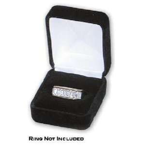 Black Velvet metal ring box Jewelry