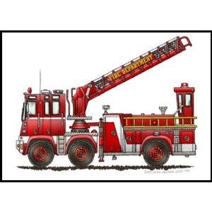  Hook Ladder Fire Truck Stamps