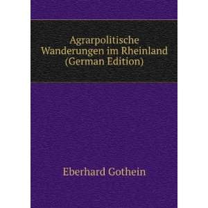   im Rheinland (German Edition) (9785874263546) Eberhard Gothein Books