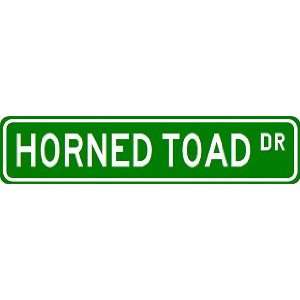 HORNED TOAD Street Sign ~ Custom Aluminum Street Signs  