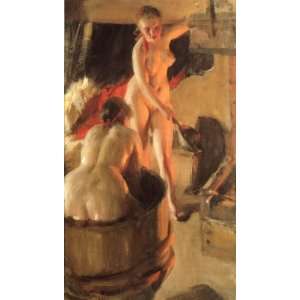   Anders Zorn   24 x 42 inches   Badande kullor i bas