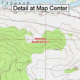  USGS Topographic Quadrangle Map   McDonald, Montana 