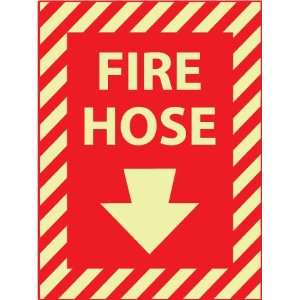 SIGNS FIRE HOSE WITH DOWN ARROW 12 X 9