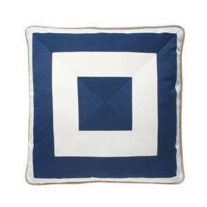  Blue Way  Mitered Stripe Outdoor Pillow