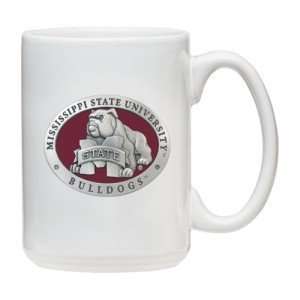 Mississippi State Bulldogs Mascot Logo White Coffee Mug  