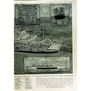    1950 LUXURY LINER R.M.S CHUSAN PASSENGER SHIP PLAN