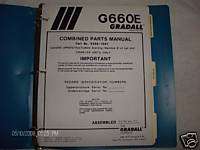 Gradall G660E hydraulic excavator parts manual  