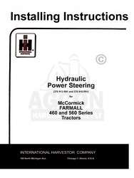 FARMALL Hydraulic Power Steering 460 560 Install Manual  