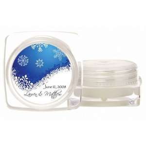   Snowflakes Design Personalized Large Lip Balm Pot with SP (Set of 24