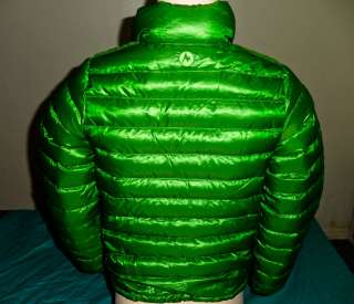 Marmot Womens Medium Lime Green Down 800 Fill Puffer Coat Jacket 