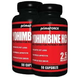  2 Pack Yohimbine HCI 2.6 Milligrams by primaforce  90 