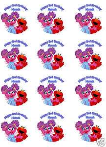 ABBY CADABBY ELMO Edible CUPCAKE Image Icing Toppers  